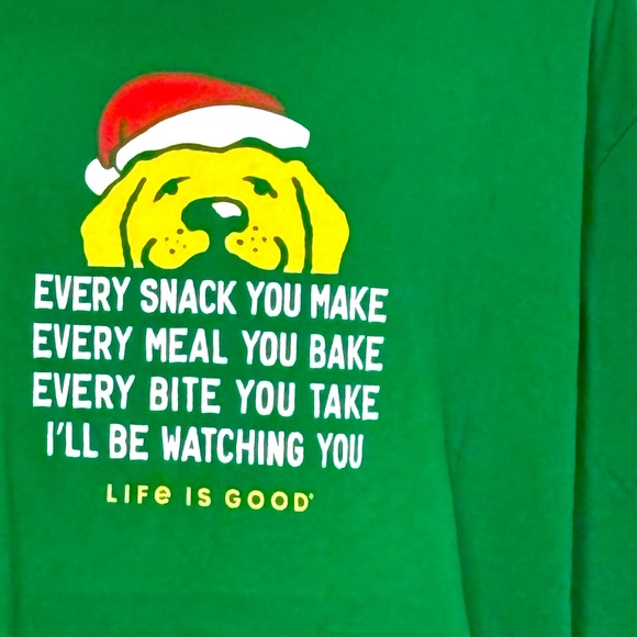 Life Is Good Holiday Theme T-shirt. Men’s Size Large. - Picture 3 of 9